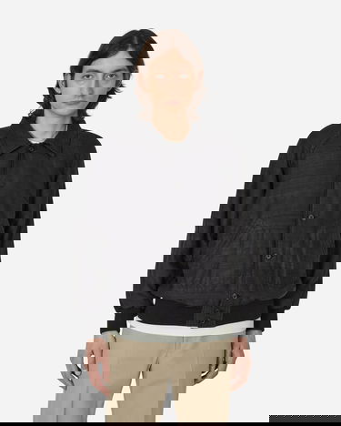 Bomber-takki Maison Margiela Cropped Silk Jacket Musta | S50AM0593 900, 0