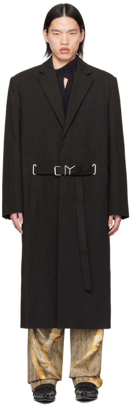 Takit Y/PROJECT Belt Coat Musta | 201CO002