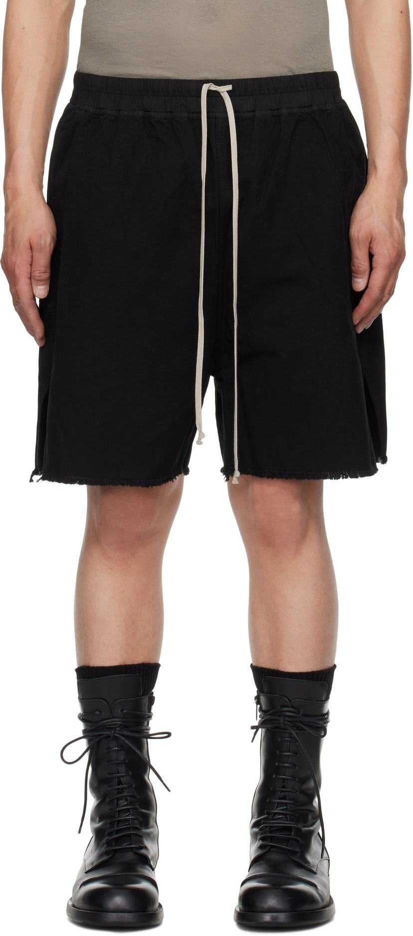 Shortsit Rick Owens DRKSHDW Hollywood Long Boxers Shorts Musta | DU01E3383 CVS