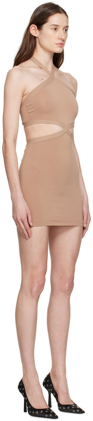 Mekko Alexander Wang Alexander Wang Halter Mini Dress Beige | 4KC1236038, 1