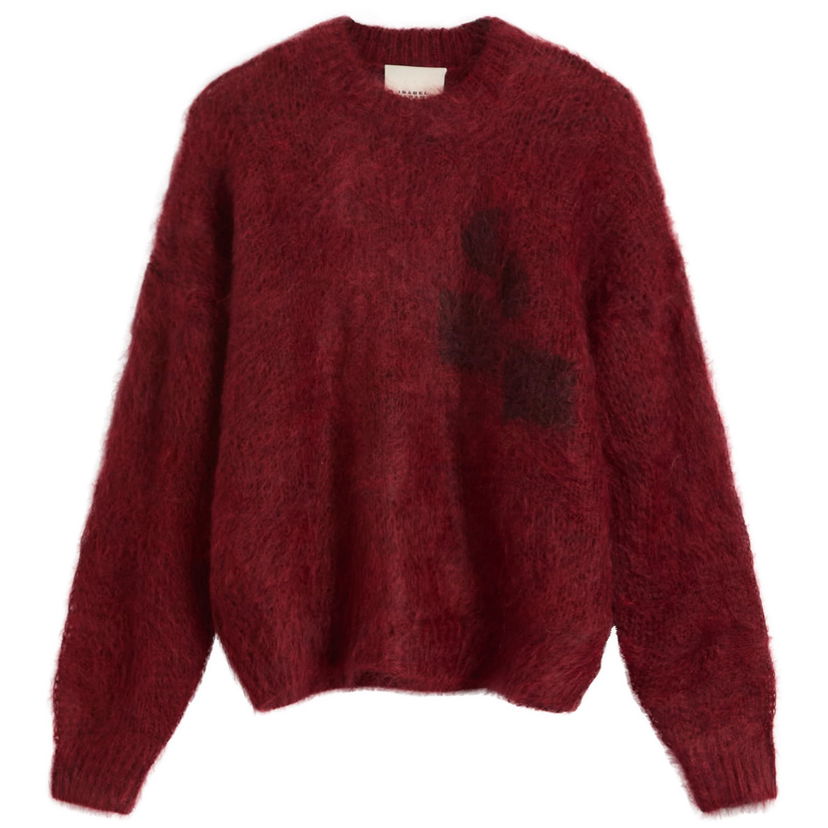 Villapaita ISABEL MARANT Isabel Marant Mirella Fluffy Logo Knit, Size X-Small Burgundia | 25HPU0803FA-C4L05I-70DD