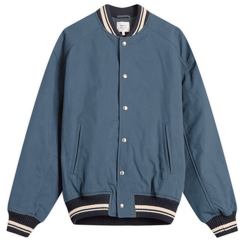 Bomber-takki MAISON KITSUNÉ Maison Kitsuné Teddy Jacket Sininen | OM02116WQ4048-P492