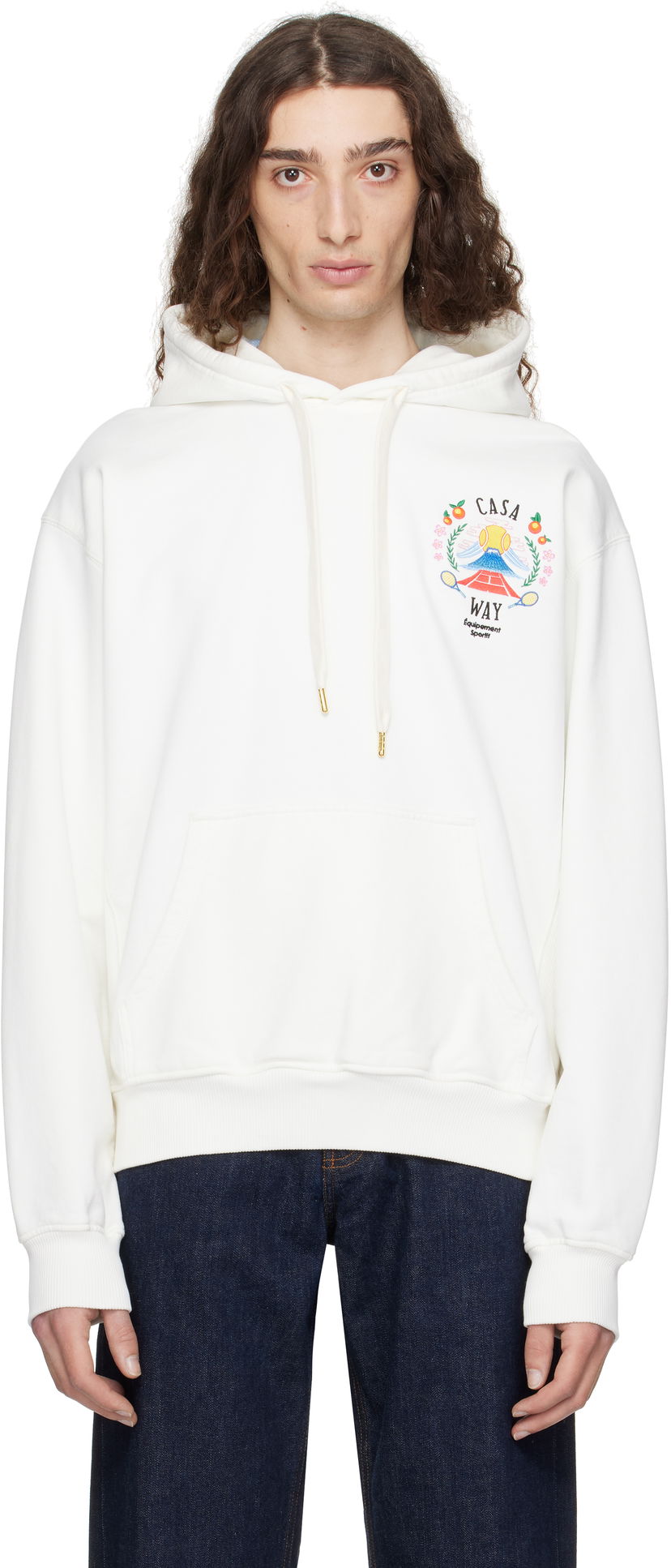 Huppari Casablanca Casablanca 'Casa Way' Mountain Hoodie Valkoinen | MPF25-JTP-292-01