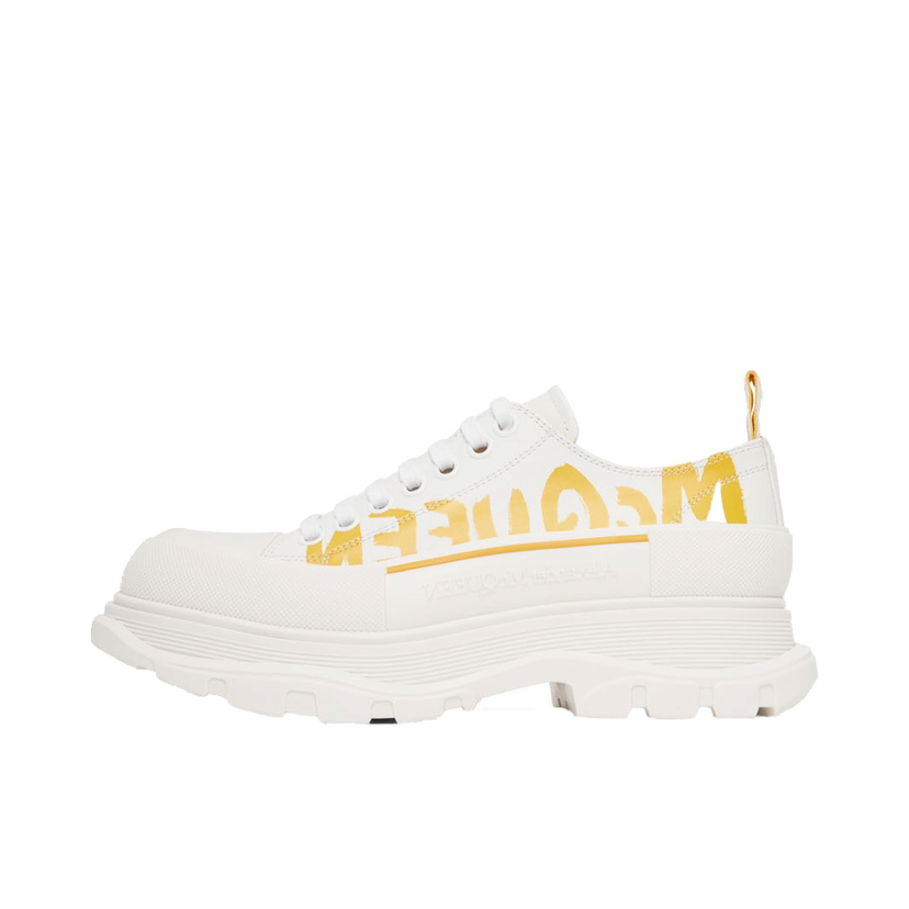 Tennarit ja kengät Alexander McQueen Graffiti Tread Slick Low-Top Sneakers Valkoinen | 711108WIAT6