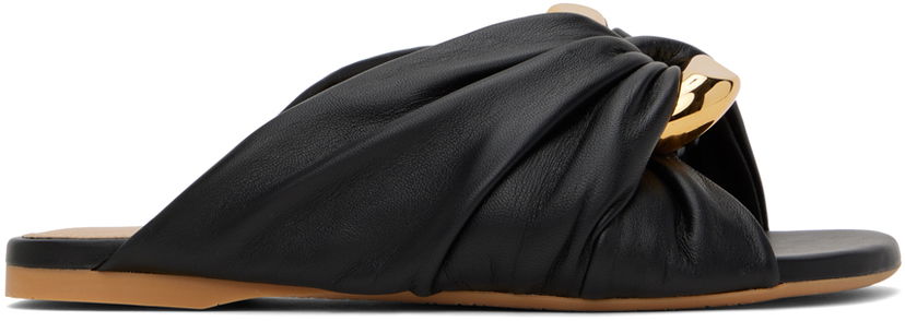Kengänhoito JW Anderson JW Anderson Corner Leather Sandals Musta | ANW42061A