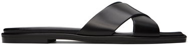 Asusteet Aeyde Aeyde Sonia Leather Crisscross Slide Sandals Musta | A11-FS-BRNS08FL62-SS24-800-001, 0