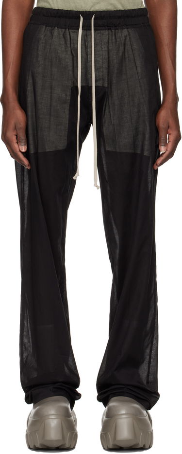 Housut Rick Owens Rick Owens Hollywood Dietrich Drawstring Trousers Musta | RU01E5378 CV, 0