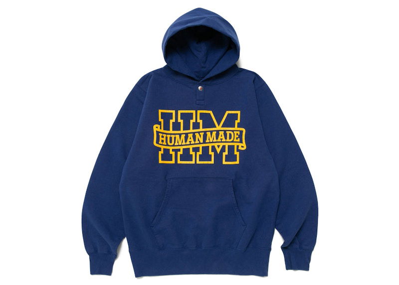 Huppari Human Made Snap Hoodie Tummansininen | HM25CS007