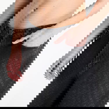 Shortsit DAILY PAPER Daily Paper Laser Monogram Denim Shorts Musta | 2511132, 1