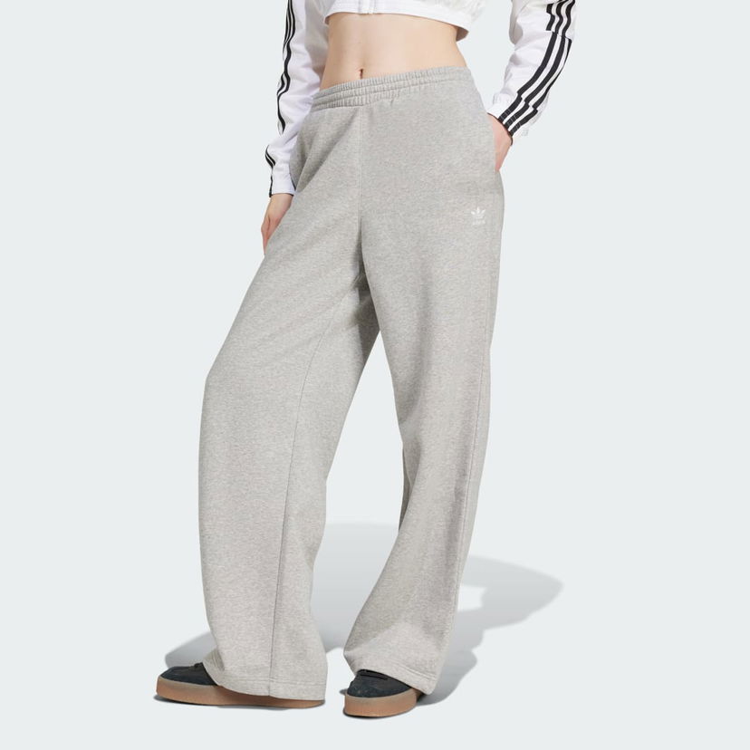 Verryttelyhousut adidas Performance Wide Leg Fleece Sweatpants Harmaa | JN3028