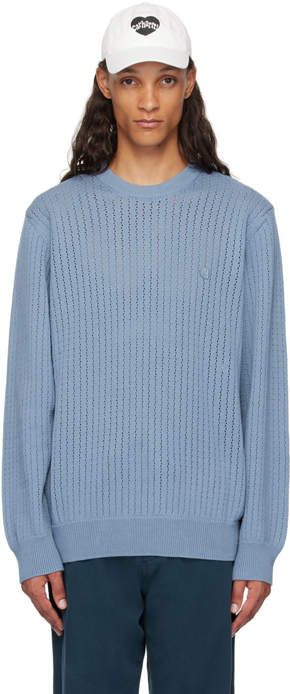 Villapaita Carhartt WIP Caleb Knit Sweater Sininen | I033714, 0