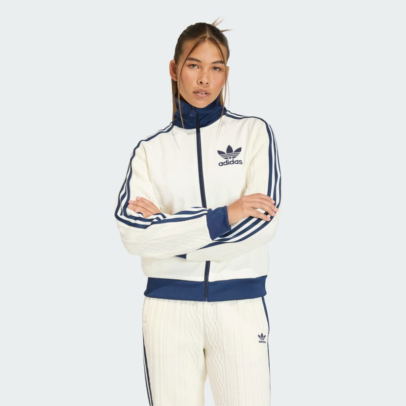 Takki adidas Performance adidas Originals Knit Classic Track Top Valkoinen | KS7800