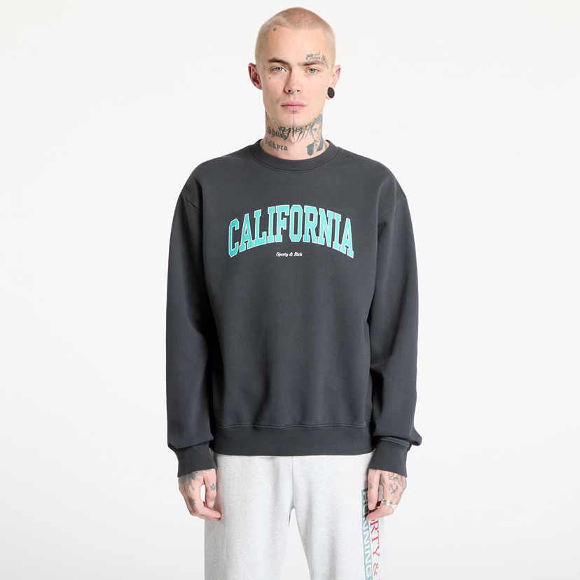 Villapaita Sporty & Rich Sporty & Rich California Crewneck Sweatshirt Musta | ST071514501BA02