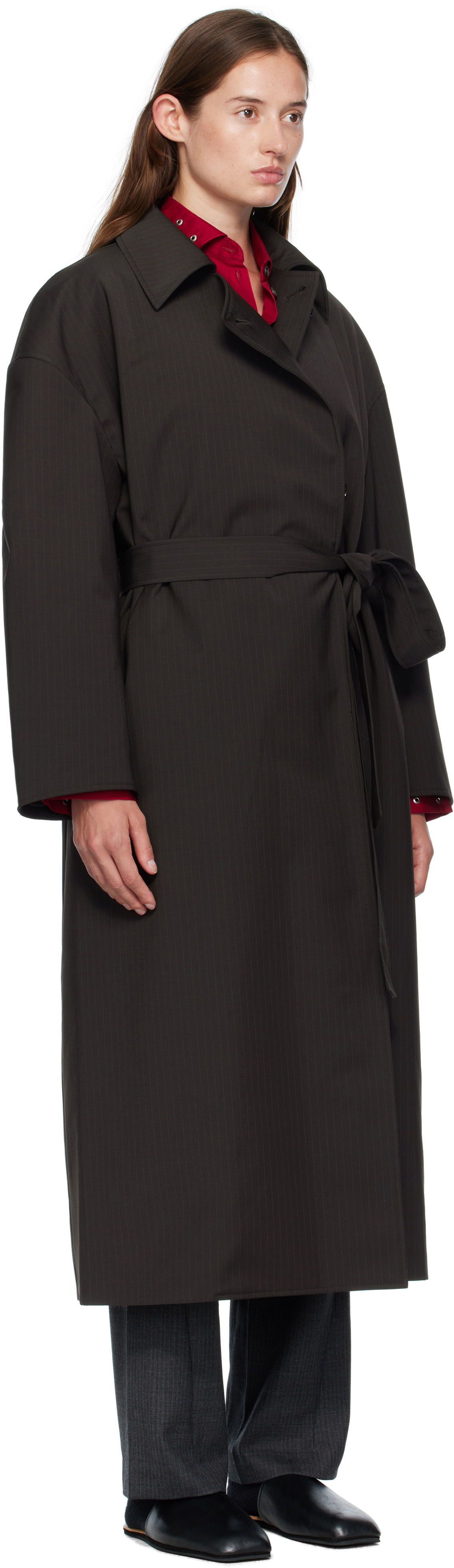 Takit OUR LEGACY OUR LEGACY Pinstripe Court Coat Musta | W4251CC, 1