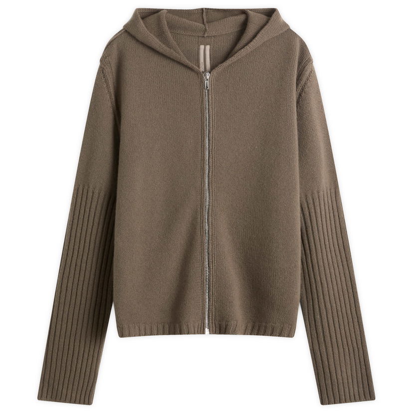 Huppari Rick Owens Rick Owens Knit Zip Hoodie Ruskea | RU02E1666-KWV-34