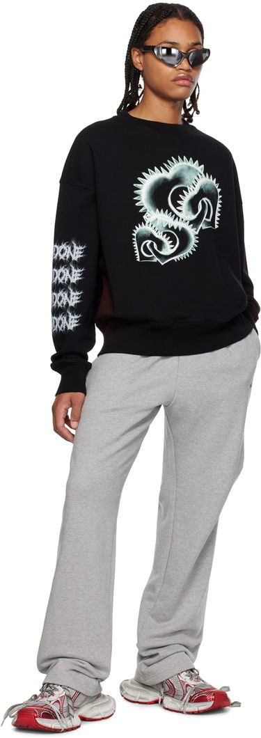 Huppari We11done We11done Crewneck Sweatshirt Musta | WD-TS3-23-710-U-BK, 3