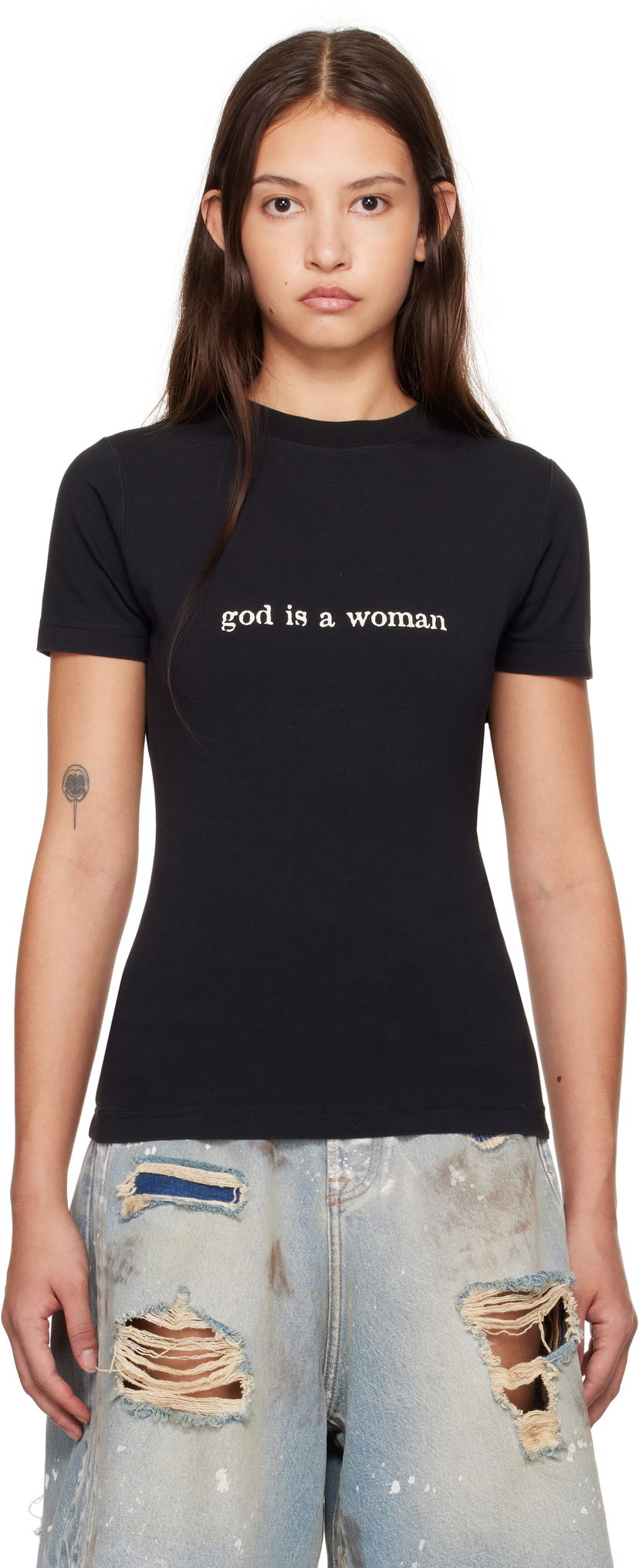 T-paita VETEMENTS 'God Is A Woman' Fitted T-Shirt Musta | WA66TR620B