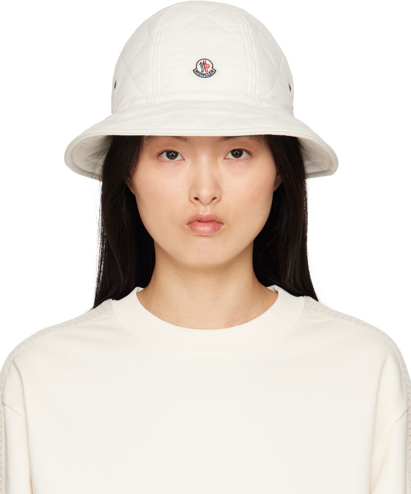 Hattu Moncler Moncler Quilted Bucket Hat Valkoinen | K10933B00033M6310