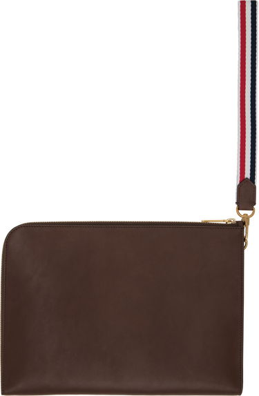 Lompakko Thom Browne Thom Browne Soft Calfskin Medium Gusset Document Holder Ruskea | MAC083A-L0117, 1
