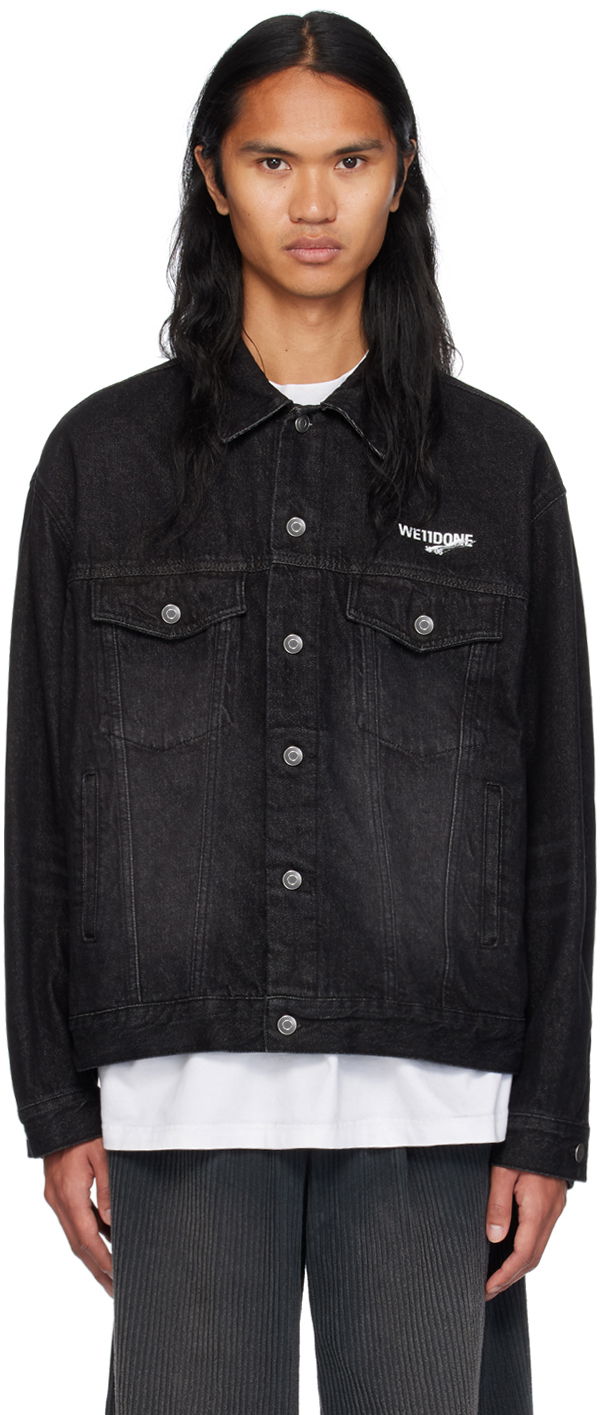 Takki We11done We11done 1506 Trucker Denim Jacket Musta | WD-DJ1-23-913-U-BK