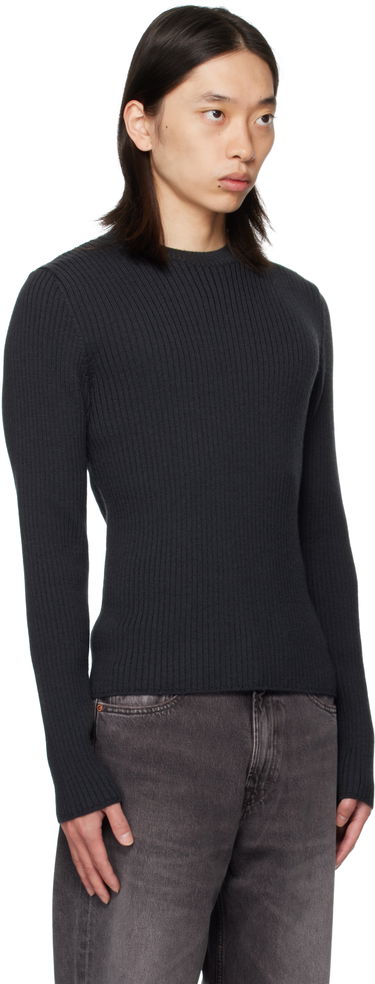 Villapaita OUR LEGACY OUR LEGACY Compact Round Neck Sweater Tummansininen | M4253CO, 1