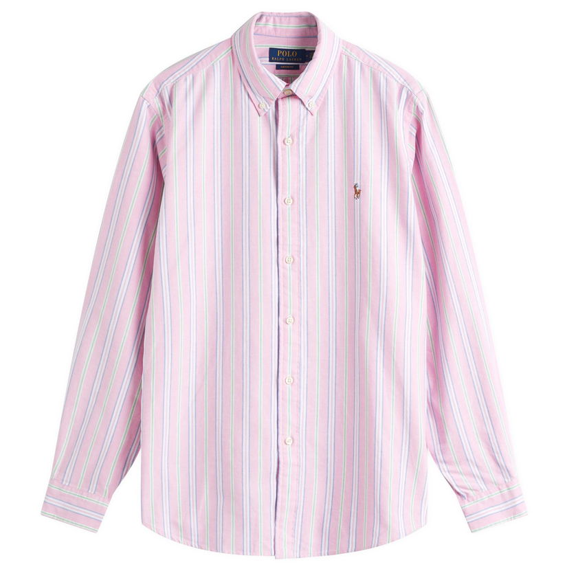 Paita Polo by Ralph Lauren Ralph Lauren Men's Custom Fit Oxford Shirt, Size Large Vaaleanpunainen | 710928918004