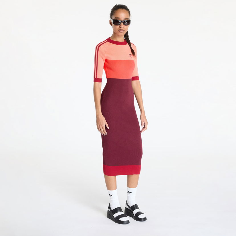 Mekko adidas Originals adidas x KSENIASCHNAIDER Knitted Dress Coral Fusion/ Bright Red/ Shadow Red M Oranssi | IW5661