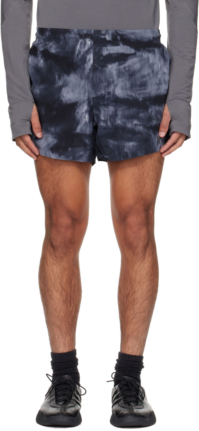 Shortsit Y-3 Y-3 AOP Running Shorts Musta | JX4809