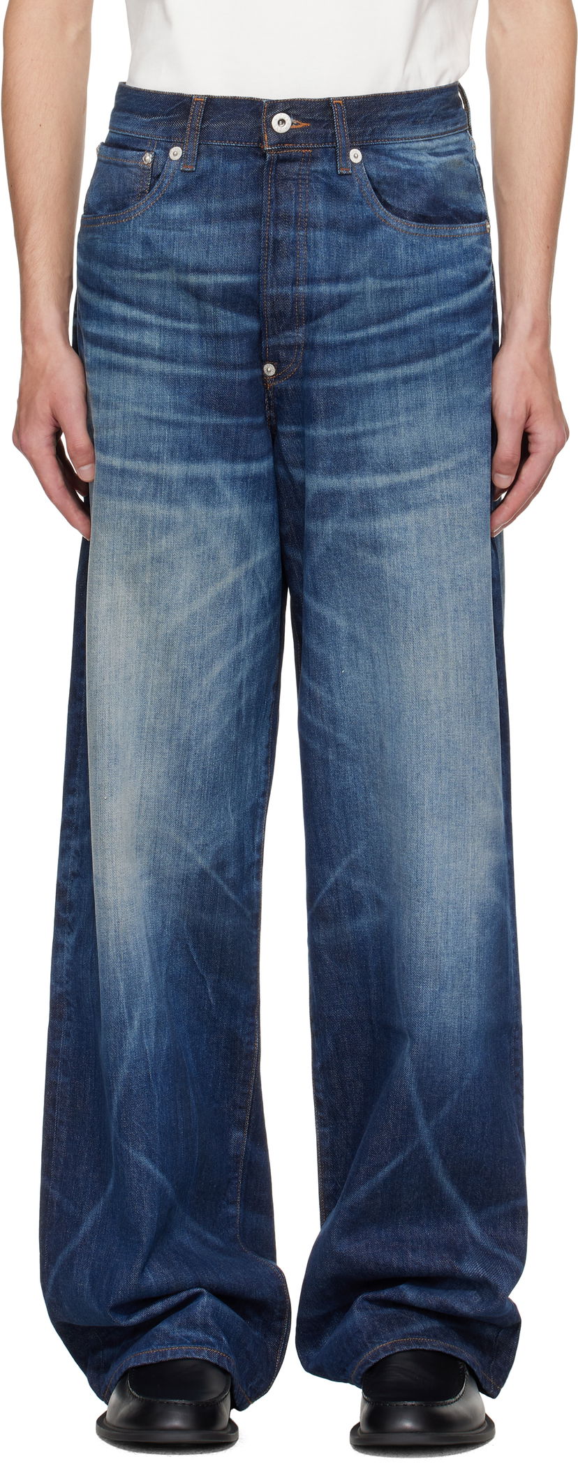 Jeans KENZO Kenzo Paris Turn Up Wide Fit Jeans Sininen | FF65DP4216I7