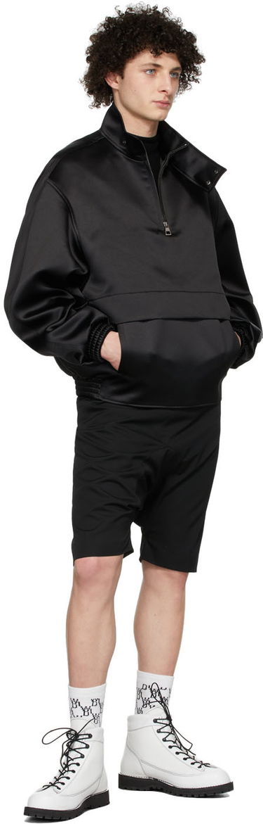 Huppari We11done We11done Half-Zip Mock Neck Polyester Anorak Musta | WD-JK1-22-075-M-BK, 3