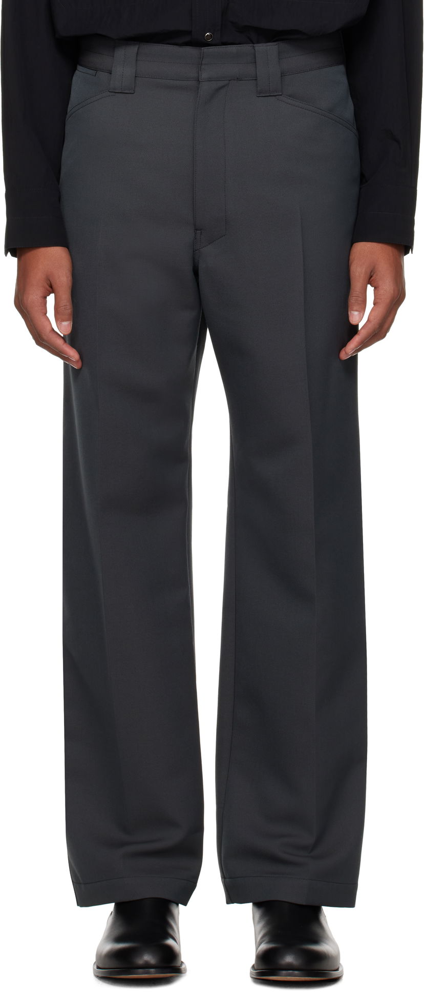 Housut LEMAIRE LEMAIRE Straight Trousers Harmaa | PA1148 LF483