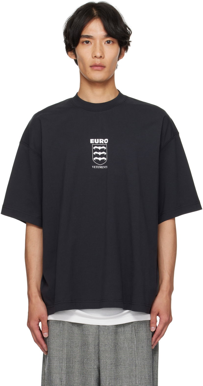 T-paita VETEMENTS Vetements Bats Logo Regular T-Shirt Musta | UH76TR650B