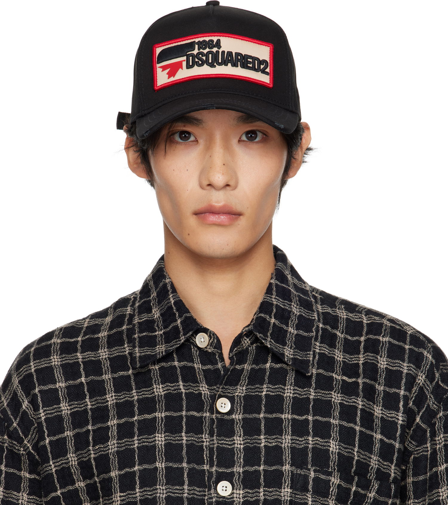 Korkki DSQUARED2 Dsquared2 Logo Patch Baseball Cap Musta | BCM0563_05C00001_2124, 0