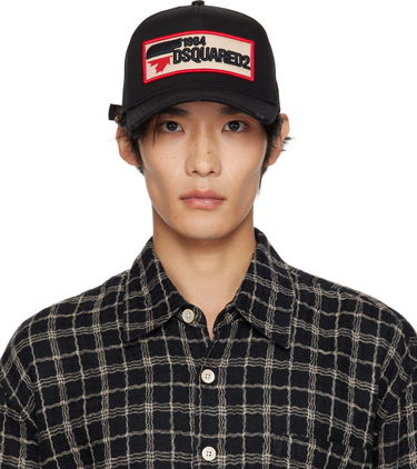 Korkki DSQUARED2 Dsquared2 Logo Patch Baseball Cap Musta | BCM0563_05C00001_2124, 0