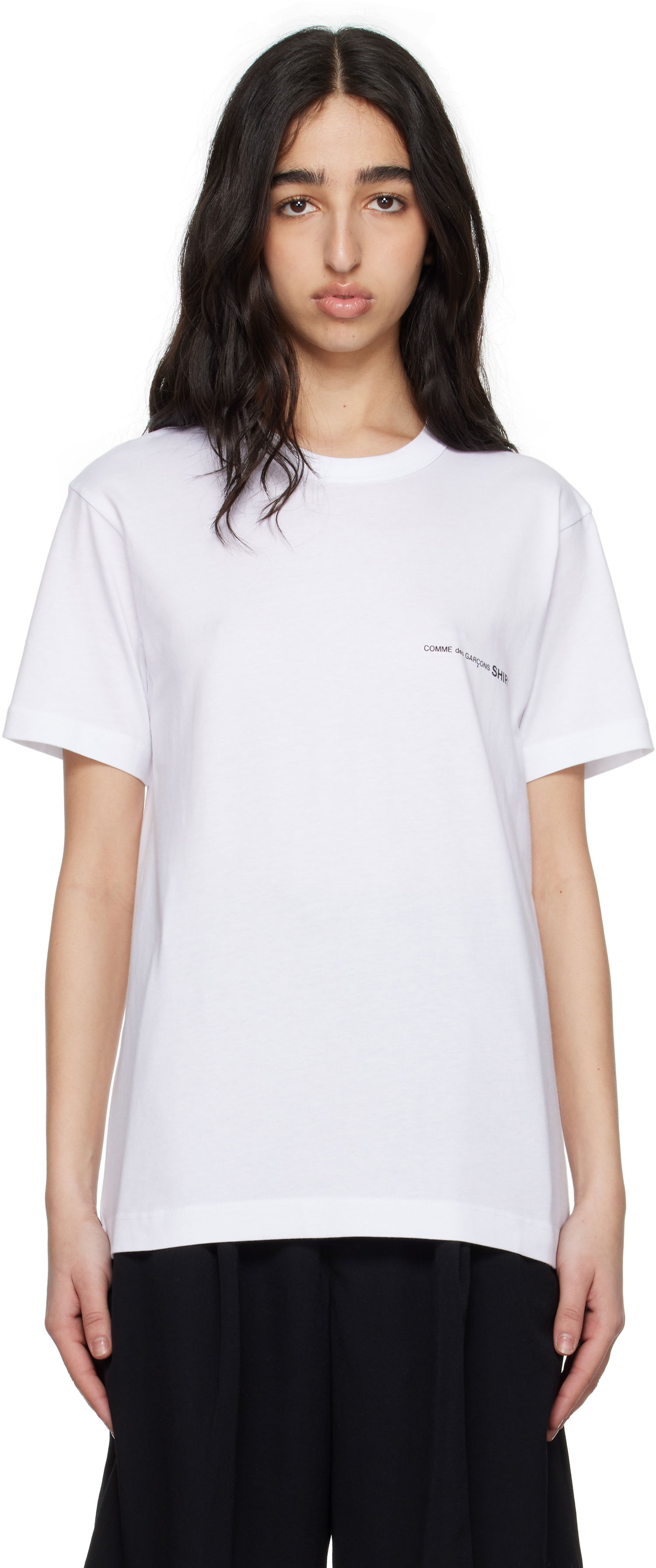 T-paita Comme des Garçons CDG Shirt Logo Tee Valkoinen | FO-T026-051, 0