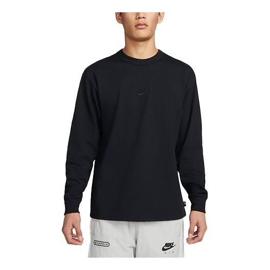 Villapaita Nike Sportswear Premium Essentials Long Sleeves T-Shirt Musta | DO7391-010