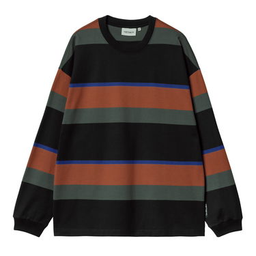 T-paita Carhartt WIP Sundling Stripe Long Sleeve T-Shirt Musta | I033928_9, 4