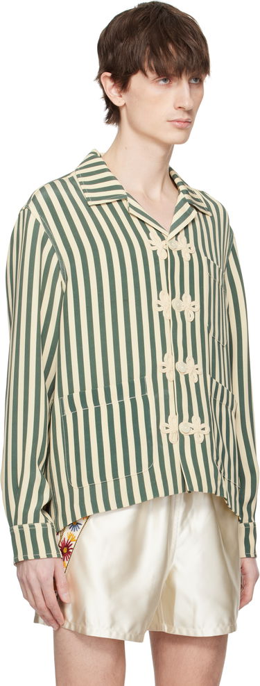 Paita Bode Bode Soda Stripe Trillium Shirt Vihreä | MRS25SH014, 1