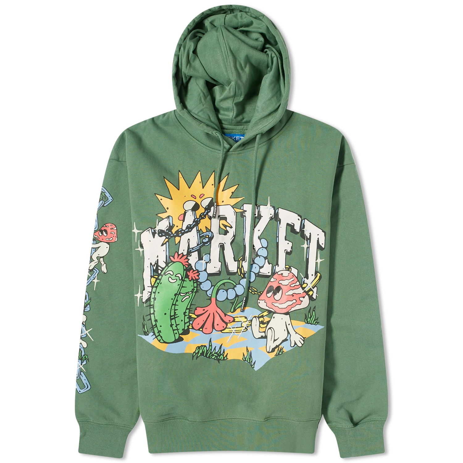 Huppari MARKET Fantasy Farm Hoodie Vihreä | 397000504-GRN, 0