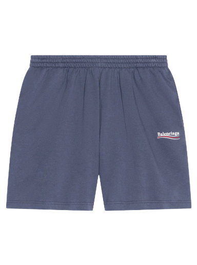 Shortsit Balenciaga Political Campaign Large Fit Sweat Shorts Tummansininen | 676137TKVI91366