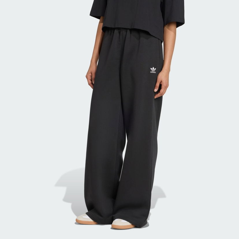 Housut adidas Performance Essentials Wide Leg Fleece Pants Musta | JX5251