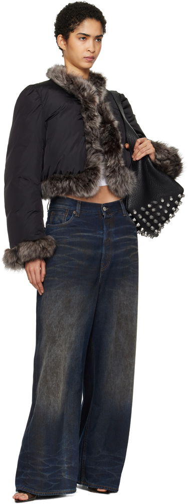 Puffer takki Alexander Wang Alexander Wang Fur Trim Down Jacket Musta | 1WC4242573, 3