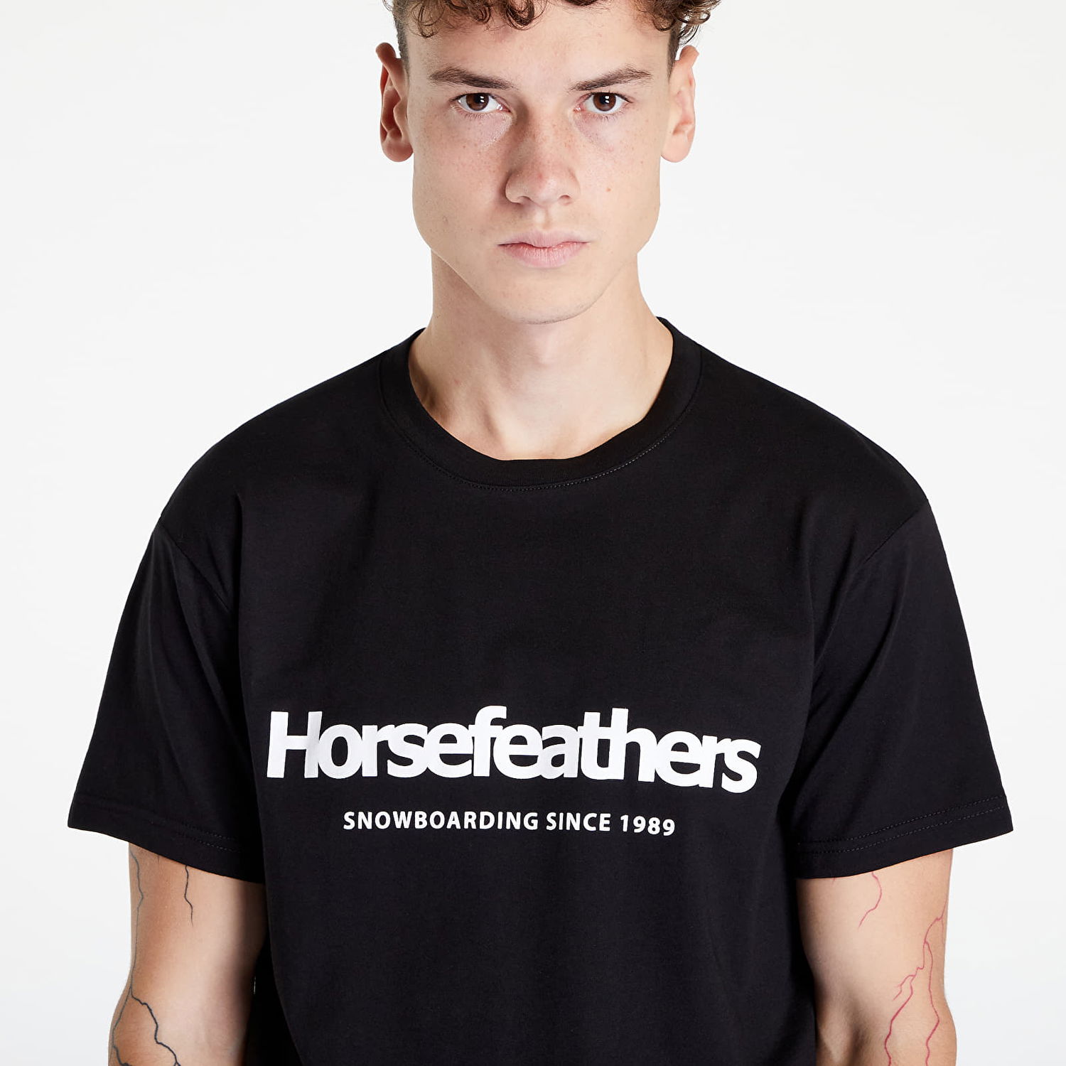 T-paita Horsefeathers Quarter T-Shirt Musta | SM856T, 0