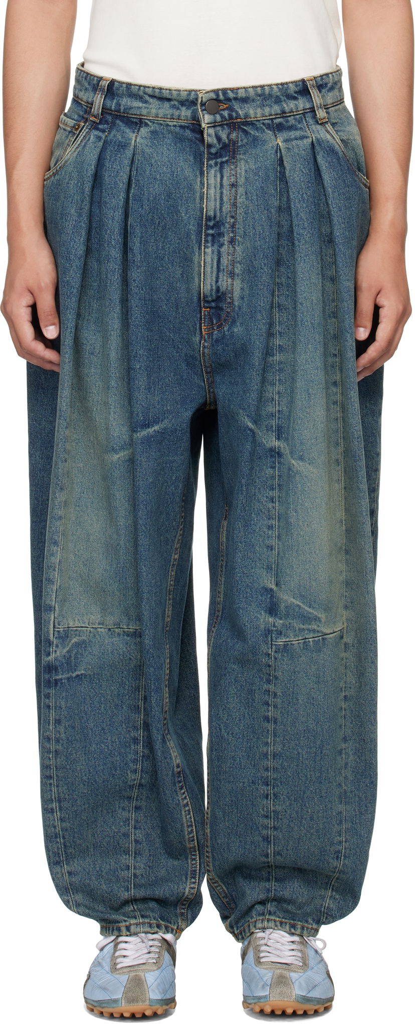 Jeans HED MAYNER Hed Mayner Pleated Denim Jeans Sininen | HMMB67030A-HB251