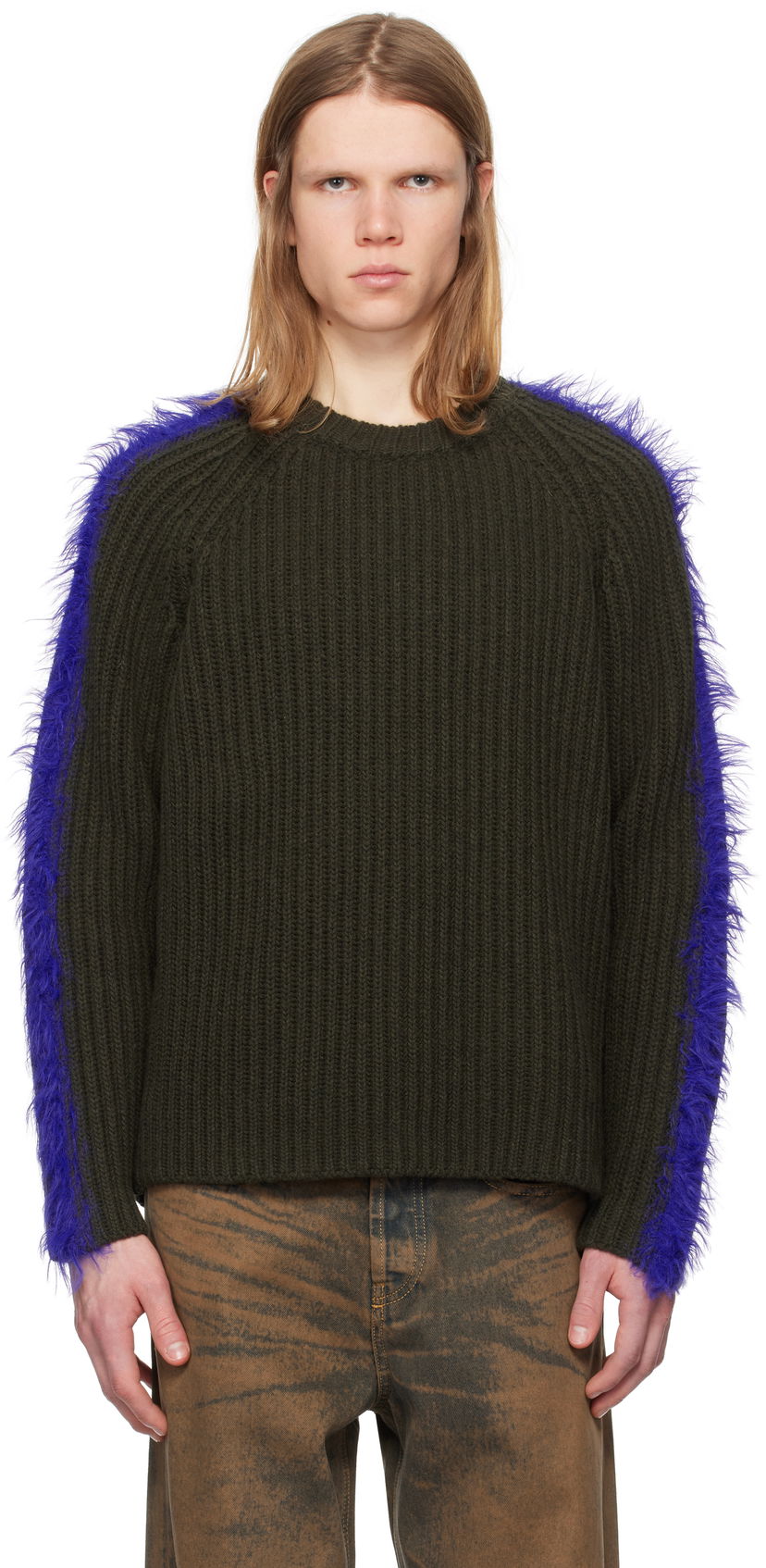 Villapaita Diesel K-Tricky Ribbed Knit Sweater Vihreä | A16580-0TKAT-5AF