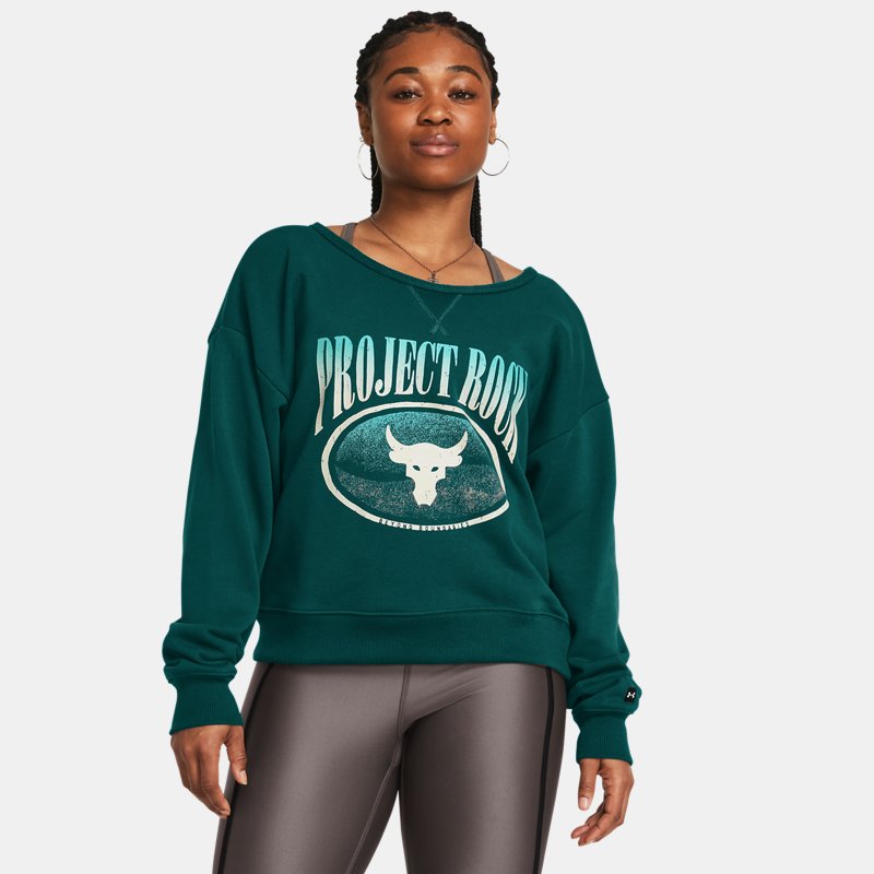 T-paita Under Armour Project Rock Heavyweight Terry Vihreä | 1382705-449, 0