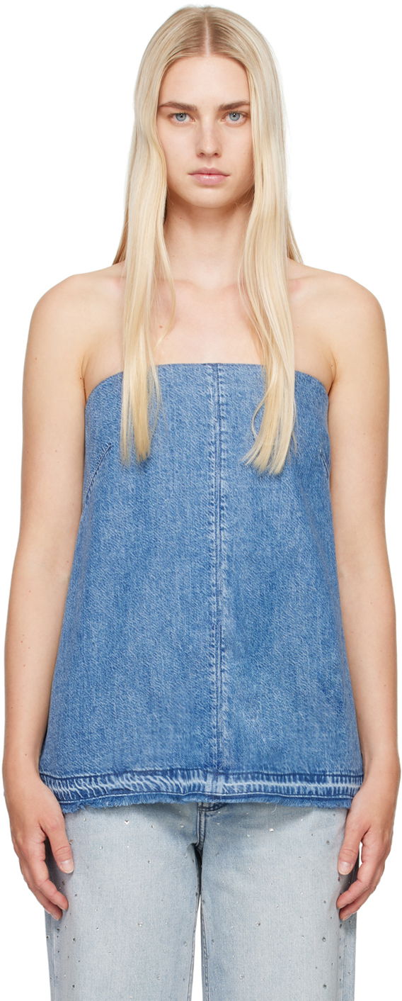 Tankkitoppi rag & bone Rag & Bone Women's Aurora Denim Tube Top Sininen | WDD24P1470FQDE