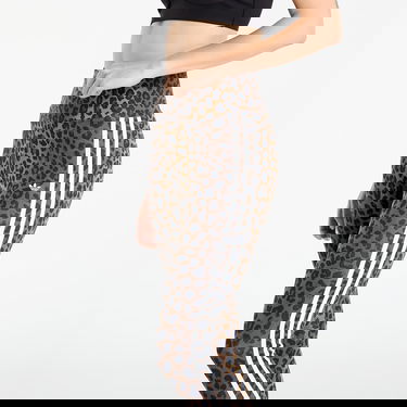 Leggingsit adidas Performance 3-Stripes Leopard Print Leggings Ruskea | JW7308, 1