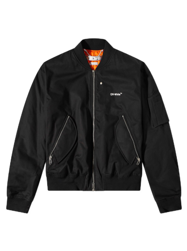 Bomber-takki Off-White Diagonal Tab Bomber Jacket Musta | OMEH040C99FAB0011001