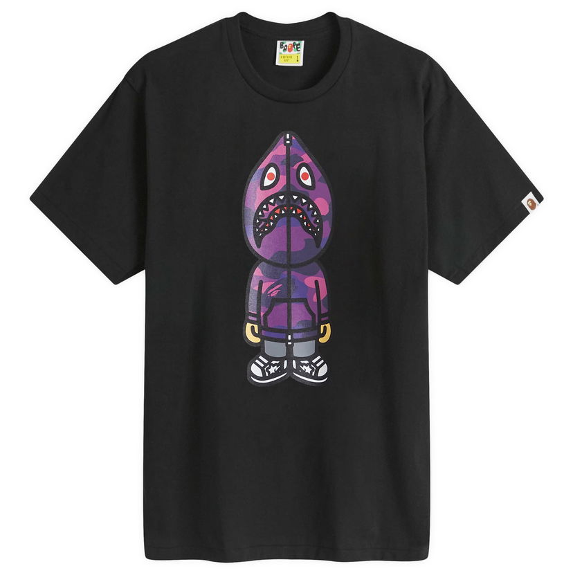 T-paita BAPE A Bathing Ape Colour Camo Classic Milo Shark T-Shirt Musta | 002TEK301006M-BPR